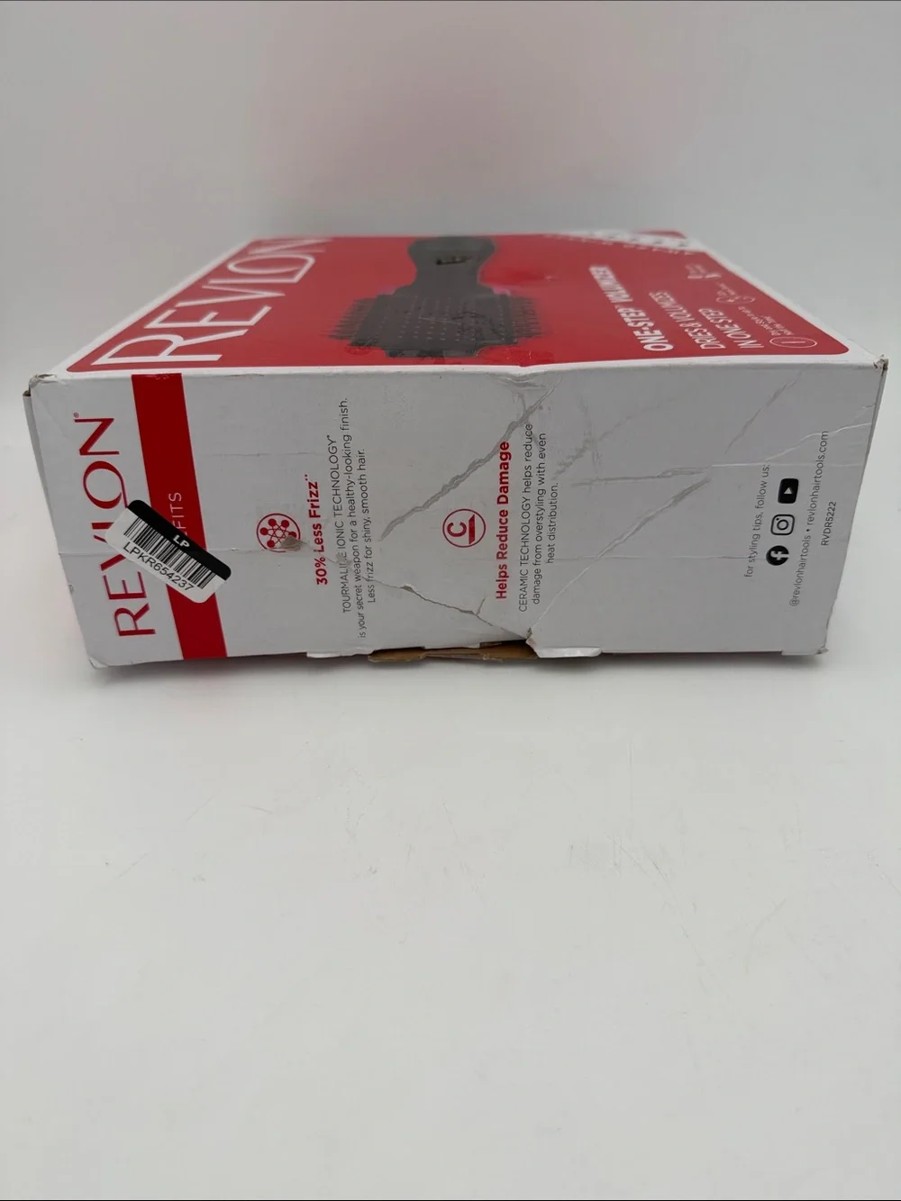 Revlon Hot Air Brush Styler 1100 watt, 3 Heat Settings - Pink and Black